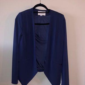 BCBG blue sweater blazer , shaped like a blazer soft like a sweater